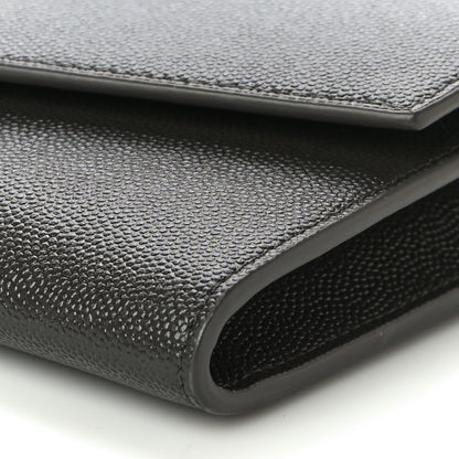 Saint Laurent Grain De Poudre Uptown Chain Wallet Pebble 10 of 10