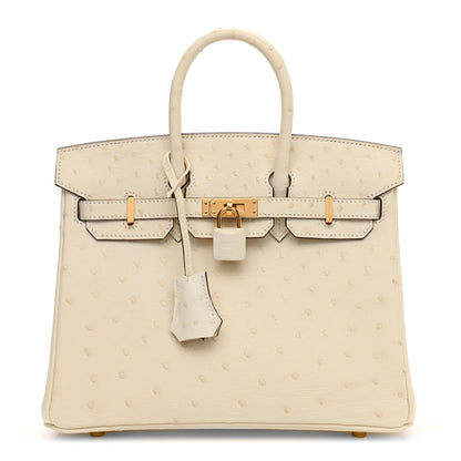 Hermes Ostrich Birkin 25 Nata 1 of 11