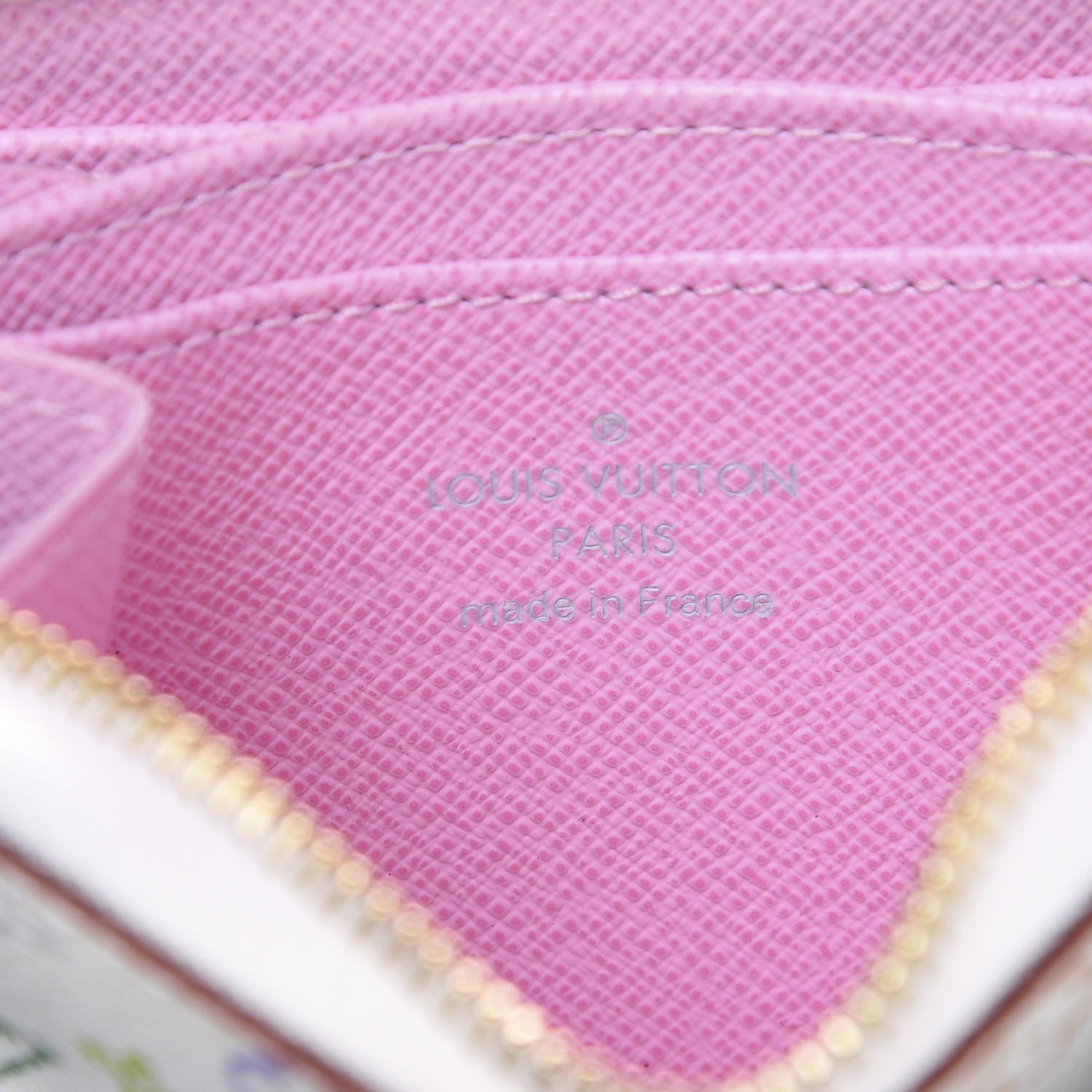 Louis Vuitton Monogram Multicolor Zippy Coin Purse Wallet White Litchi 6 of 6