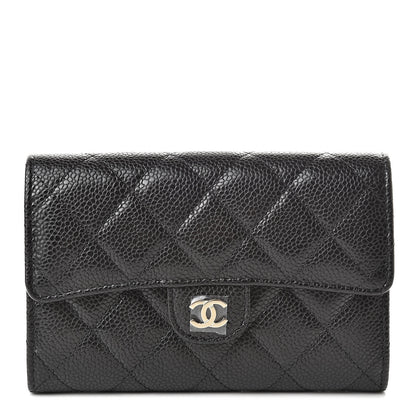 Chanel Caviar Quilted Medium Flap Wallet Black 1 of 9