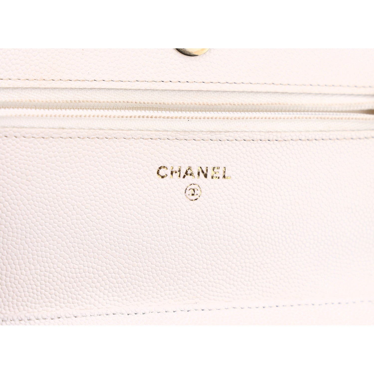 Chanel Caviar Quilted Wallet On Chain WOC White 5 of 10