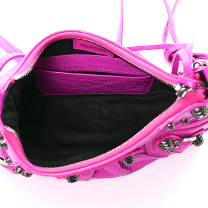 Balenciaga Agneau Arena Le Cagole Mini Purse With Chain Lipstick Pink 6 of 12