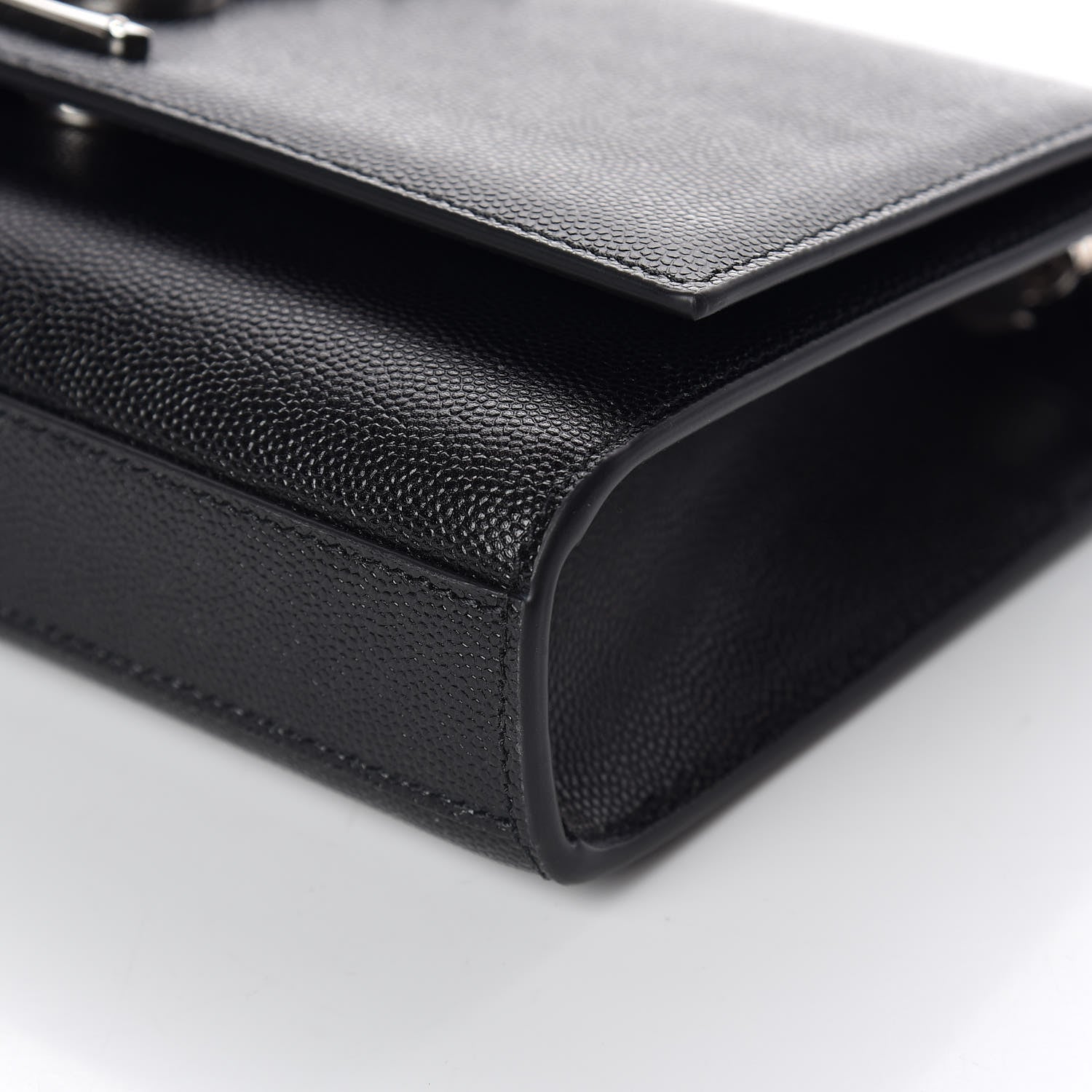 Saint Laurent Grain De Poudre Small Monogram Kate Satchel Black 7 of 10