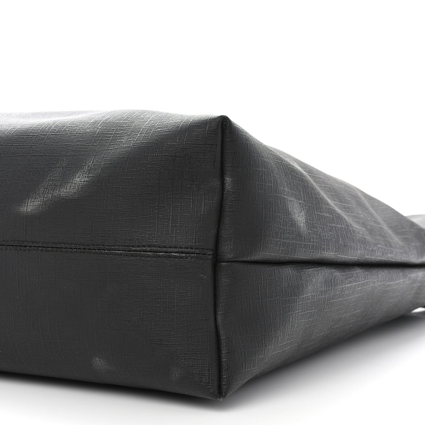 Coated Canvas Large Logo Tote Black