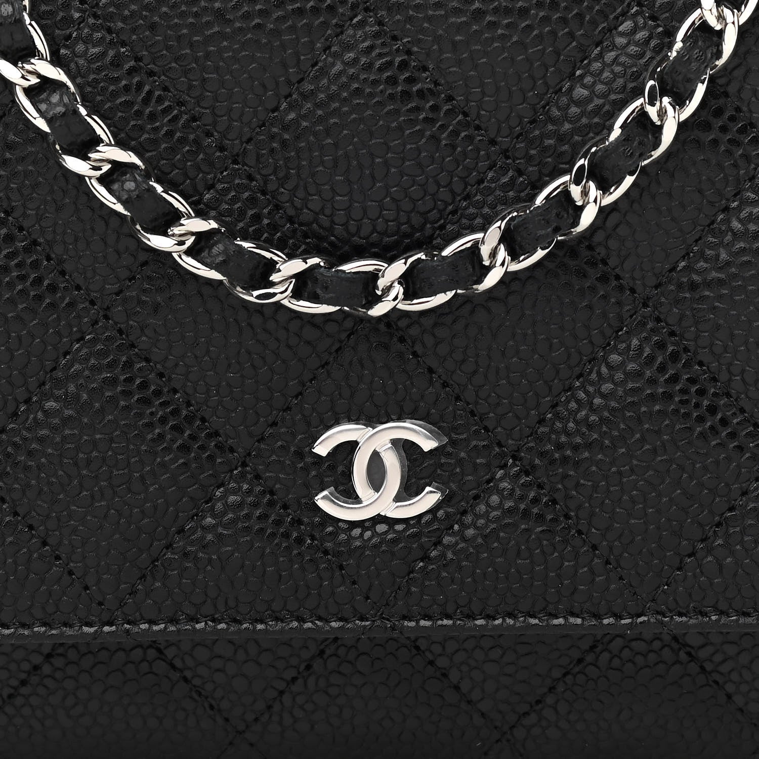 Chanel Caviar Quilted Wallet On Chain WOC Black 9 of 12