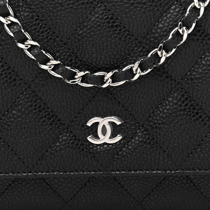 Chanel Caviar Quilted Wallet On Chain WOC Black 9 of 12