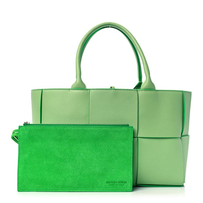 Bottega Veneta Grained Calfskin Intrecciato Small Arco Tote Pistachio Parakeet 1 of 9