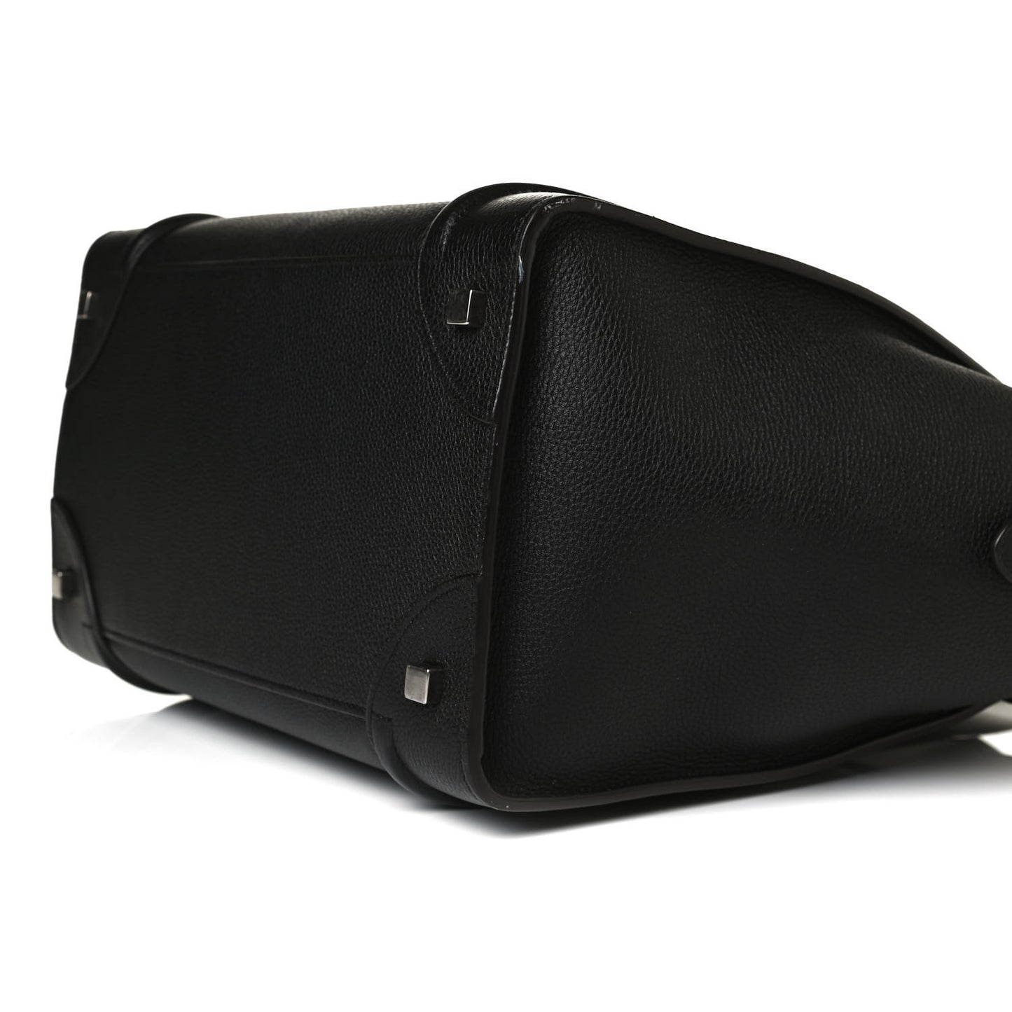 Drummed Calfskin Mini Luggage Black