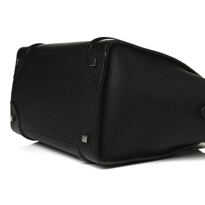 Celine Drummed Calfskin Mini Luggage Black 6 of 14