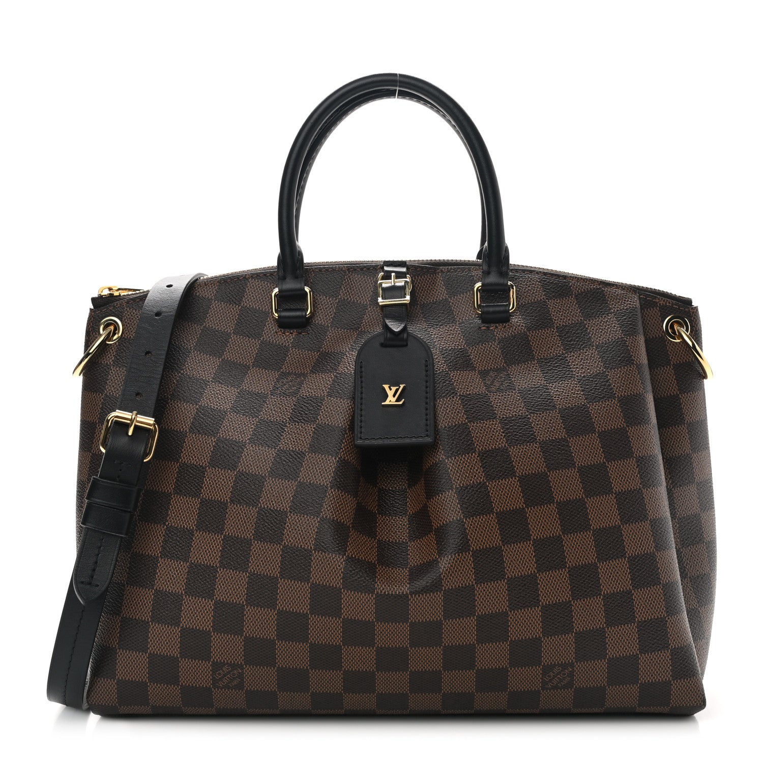 Louis Vuitton Damier Ebene Odeon Tote MM Black 1 of 9