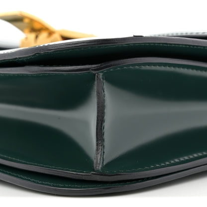 Celine Spazzolato Calfskin Classic Box Medium Flap Bag Dark Green 9 of 12