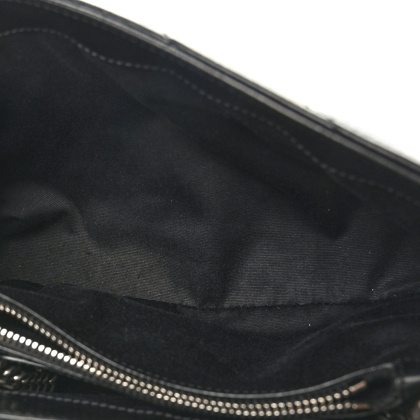 Calfskin Y Quilted Monogram Small Loulou Chain Satchel Black