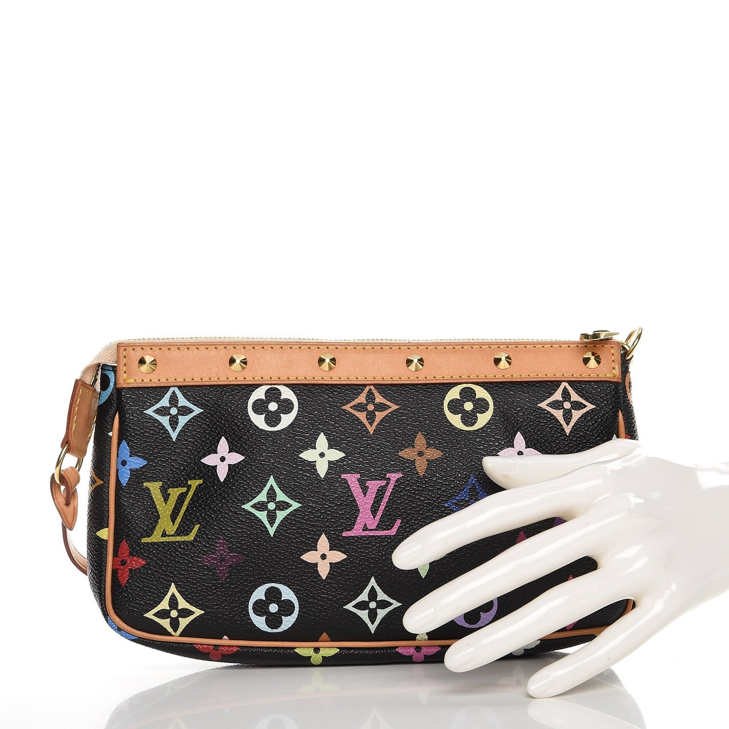 Monogram Multicolor Pochette Accessories Black