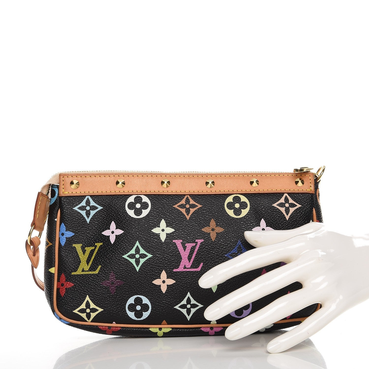 Louis Vuitton Monogram Multicolor Pochette Accessories Black 2 of 7