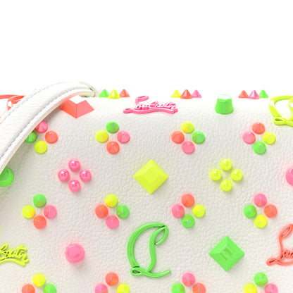 Christian Louboutin Calfskin Spikes Loubinthesky Paloma Clutch White 7 of 11