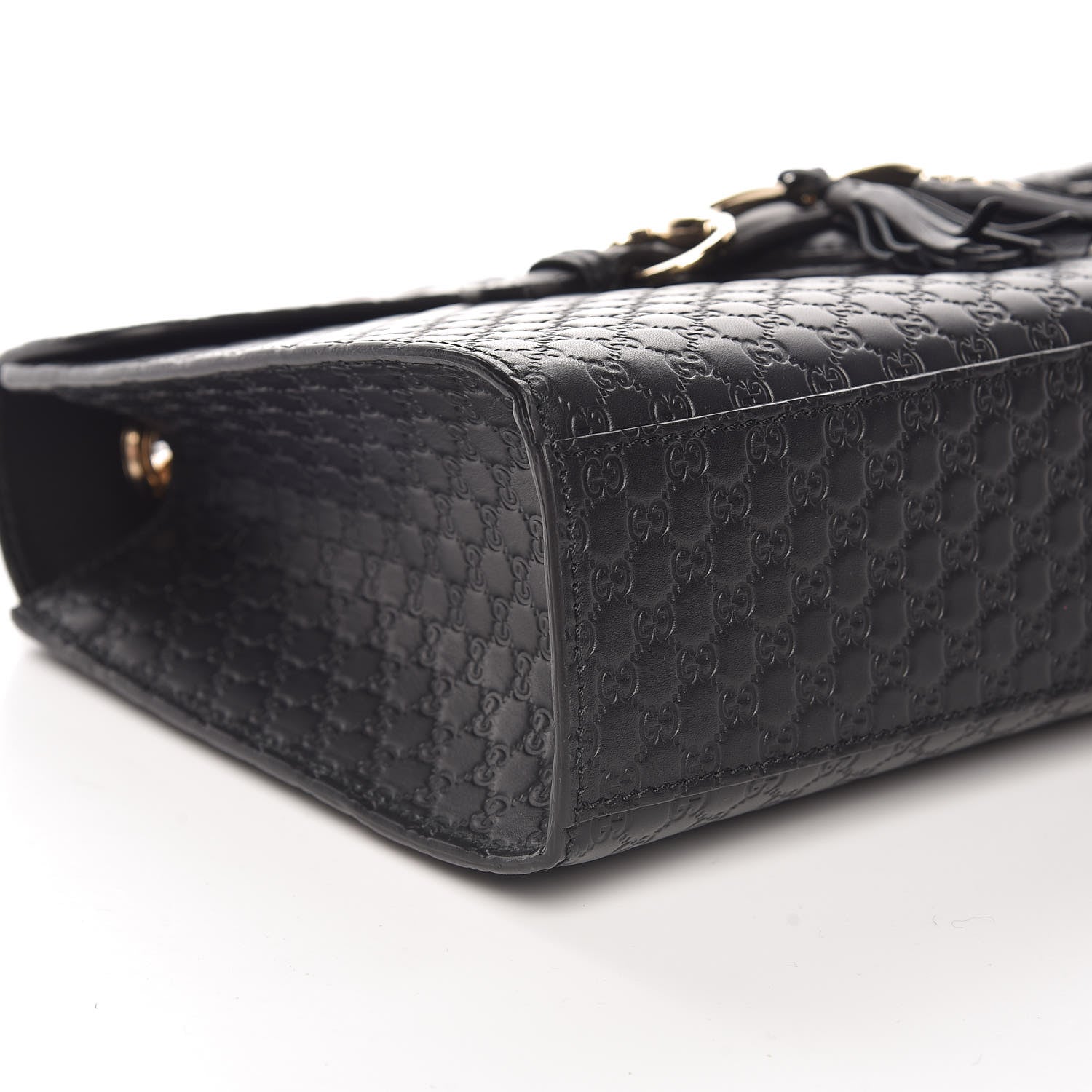 Gucci Microguccissima Medium Emily Chain Shoulder Bag Black 8 of 9