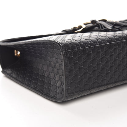 Gucci Microguccissima Medium Emily Chain Shoulder Bag Black 8 of 9