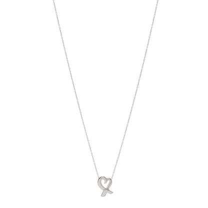Tiffany Sterling Silver Small Paloma Picasso Loving Heart Pendant Necklace 1 of 7