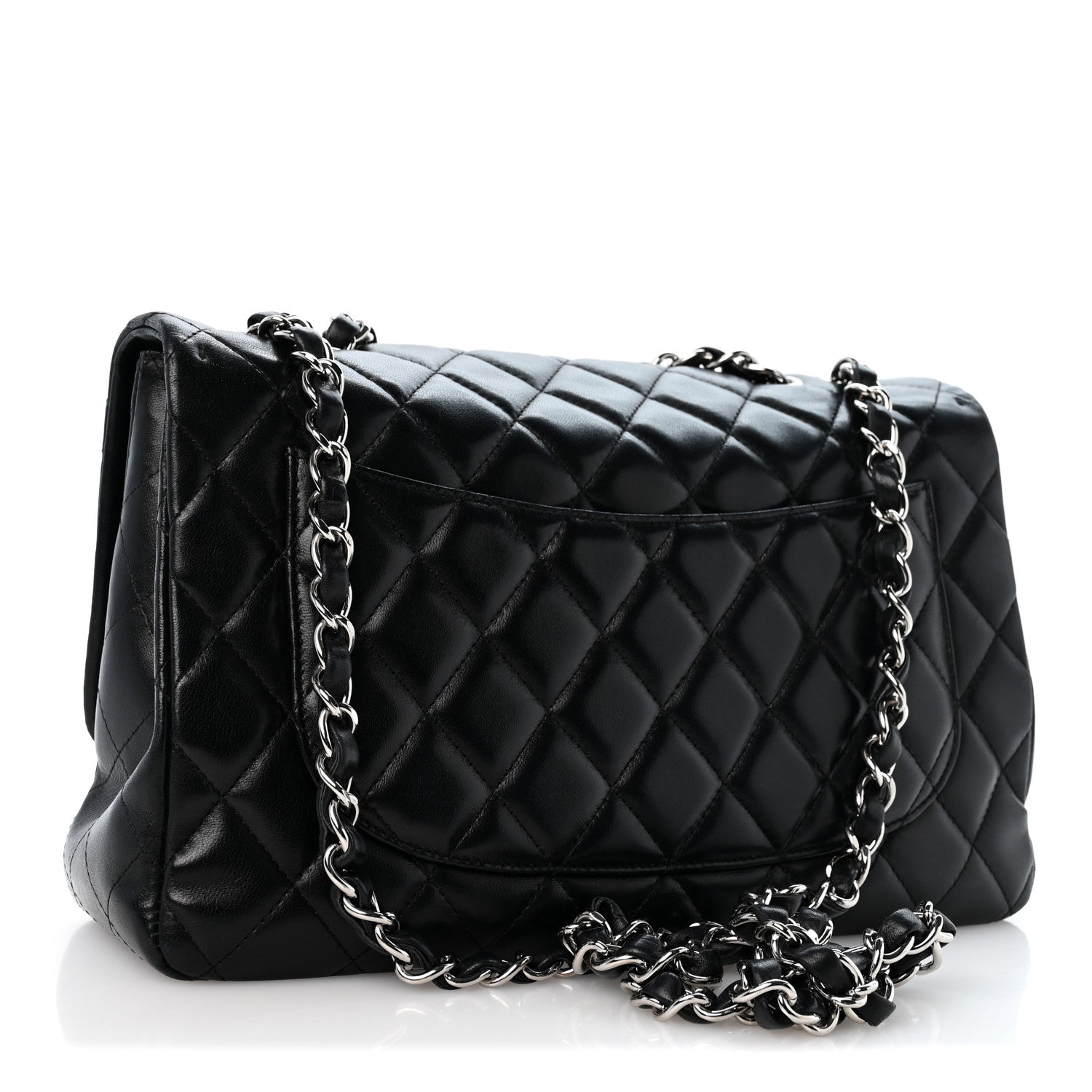 Chanel Lambskin Quilted Jumbo Single Flap Black 3 of 14