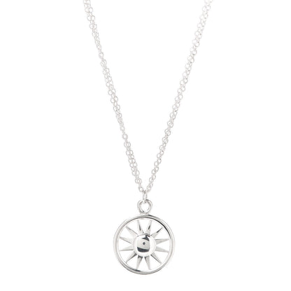 Tiffany Sterling Silver Sun Pendant Necklace 1 of 6