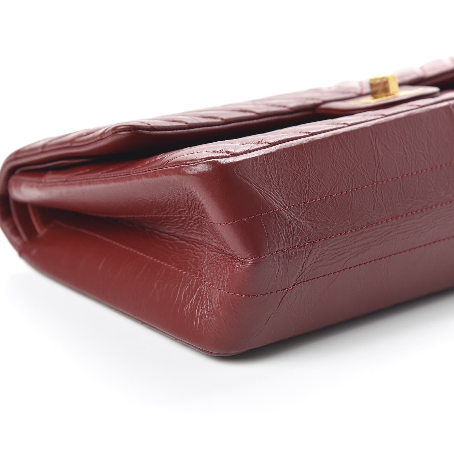 Chanel Aged Calfskin Chevron Quilted 2.55 Reissue 226 Flap Red 6 of 11