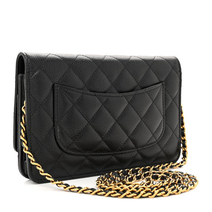Chanel Caviar Quilted Wallet on Chain WOC Black 3 of 12