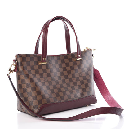Louis Vuitton Damier Ebene Cuir Taurillon Hyde Park Fuchsia 3 of 10