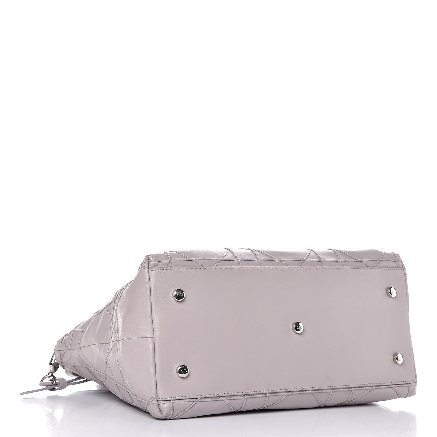 Lambskin Cannage Medium Granville Tote Grey