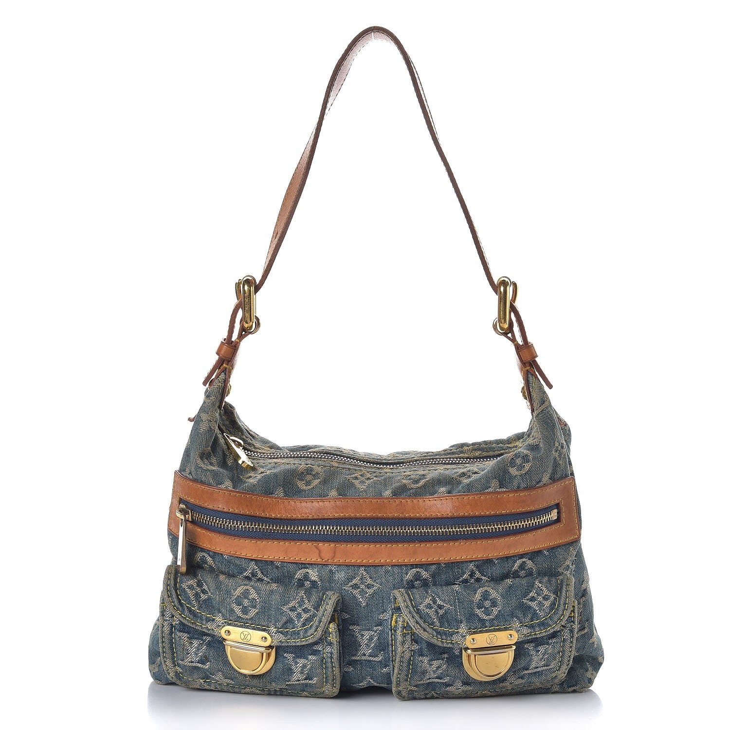 Louis Vuitton Monogram Denim Baggy PM Blue 1 of 22