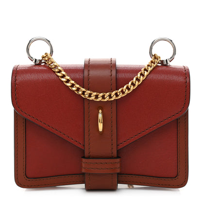 Chloe Shiny Goatskin Calfskin Mini Aby Chain Shoulder Bag Sepia Brown 1 of 8