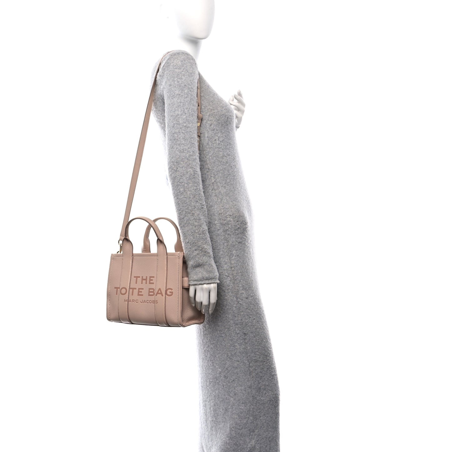 Grained Calfskin Small The Tote Bag Rose Dust