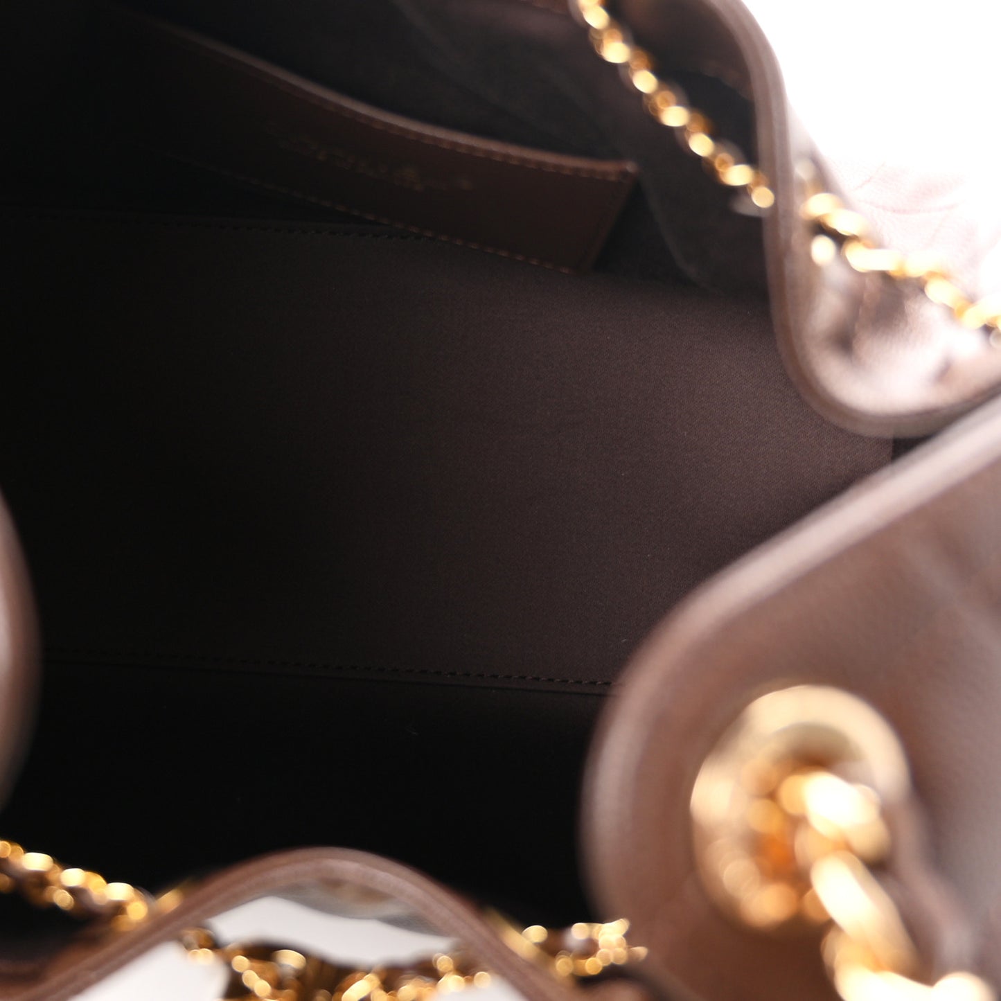 Caviar Quilted Small Chanel 25 Handbag Dark Brown