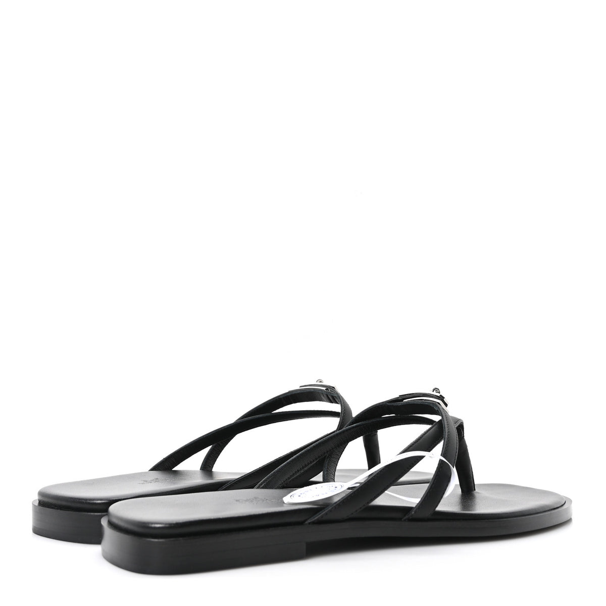 Hermes Calfskin Miss Sandals 39 Black 10 of 18
