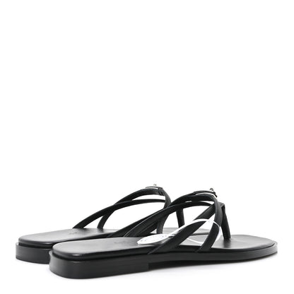 Hermes Calfskin Miss Sandals 39 Black 10 of 18