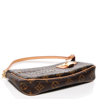 Louis Vuitton Monogram Perforated Pochette Accessories Bag Green 4 of 9