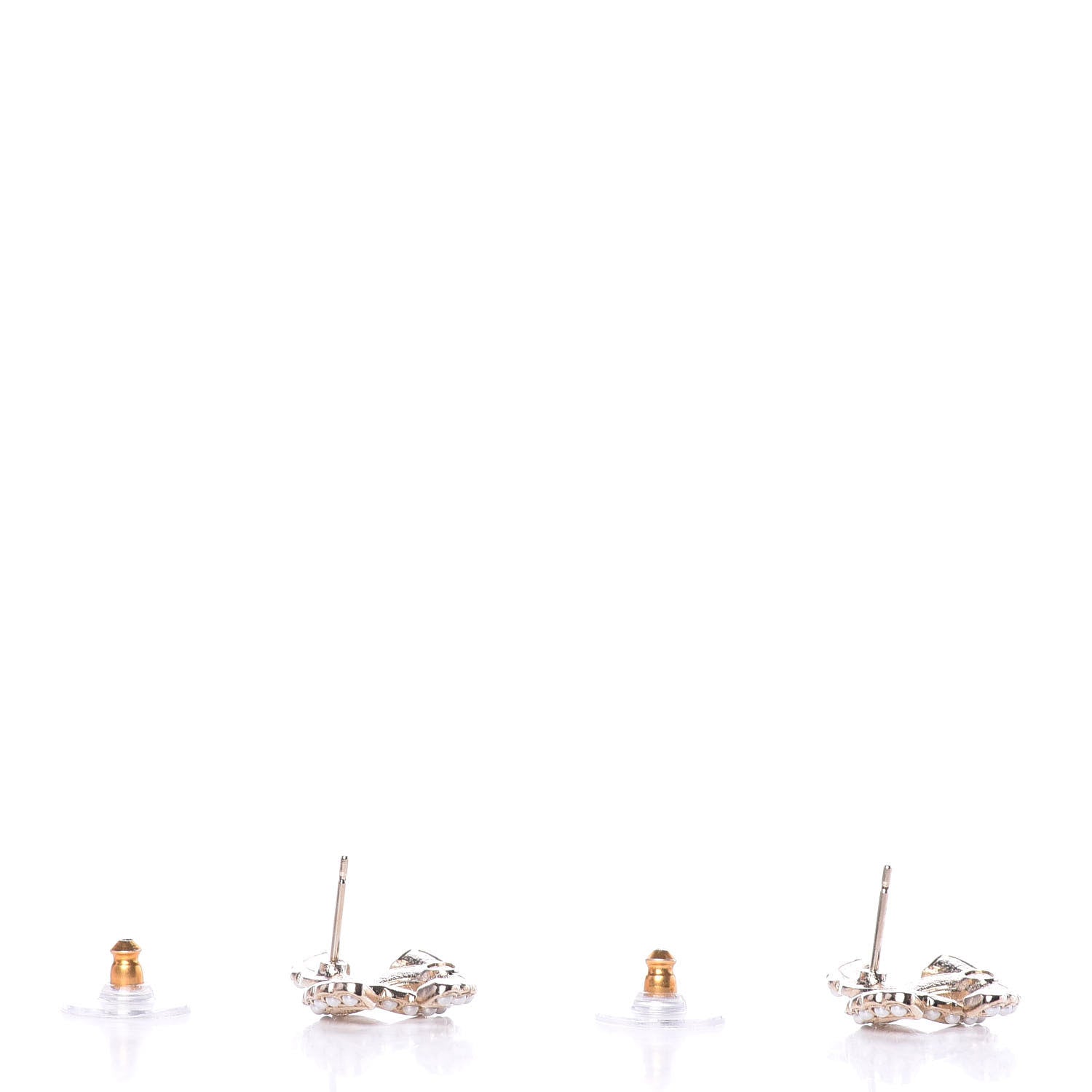Chanel Pearl Queen of France CC Earrings Gold 2 of 4