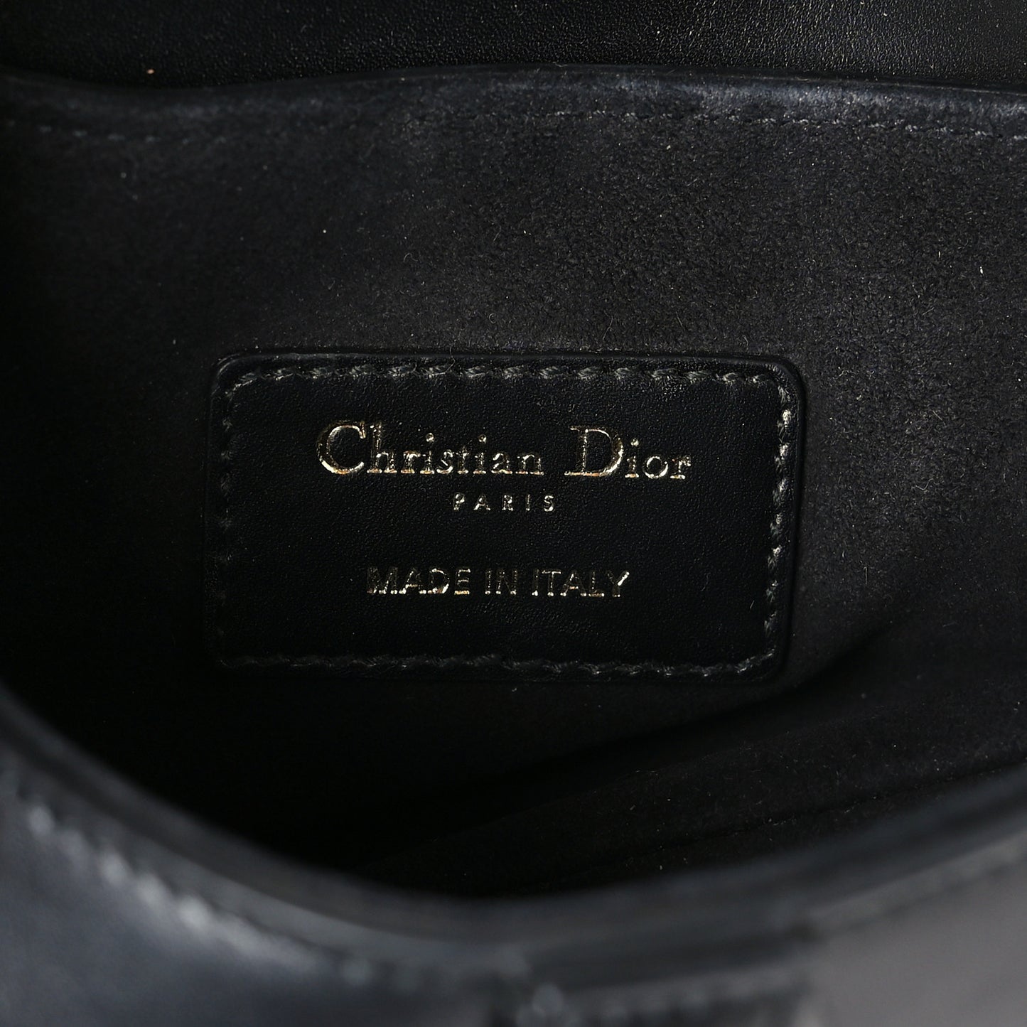 Calfskin Mini Saddle Bag Black
