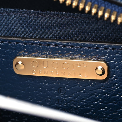 Gucci GG Supreme Kaleidoscope Calfskin Script Logo Gucci 100 Camera Bag Blue Orange Multicolor Blue Agata 6 of 9