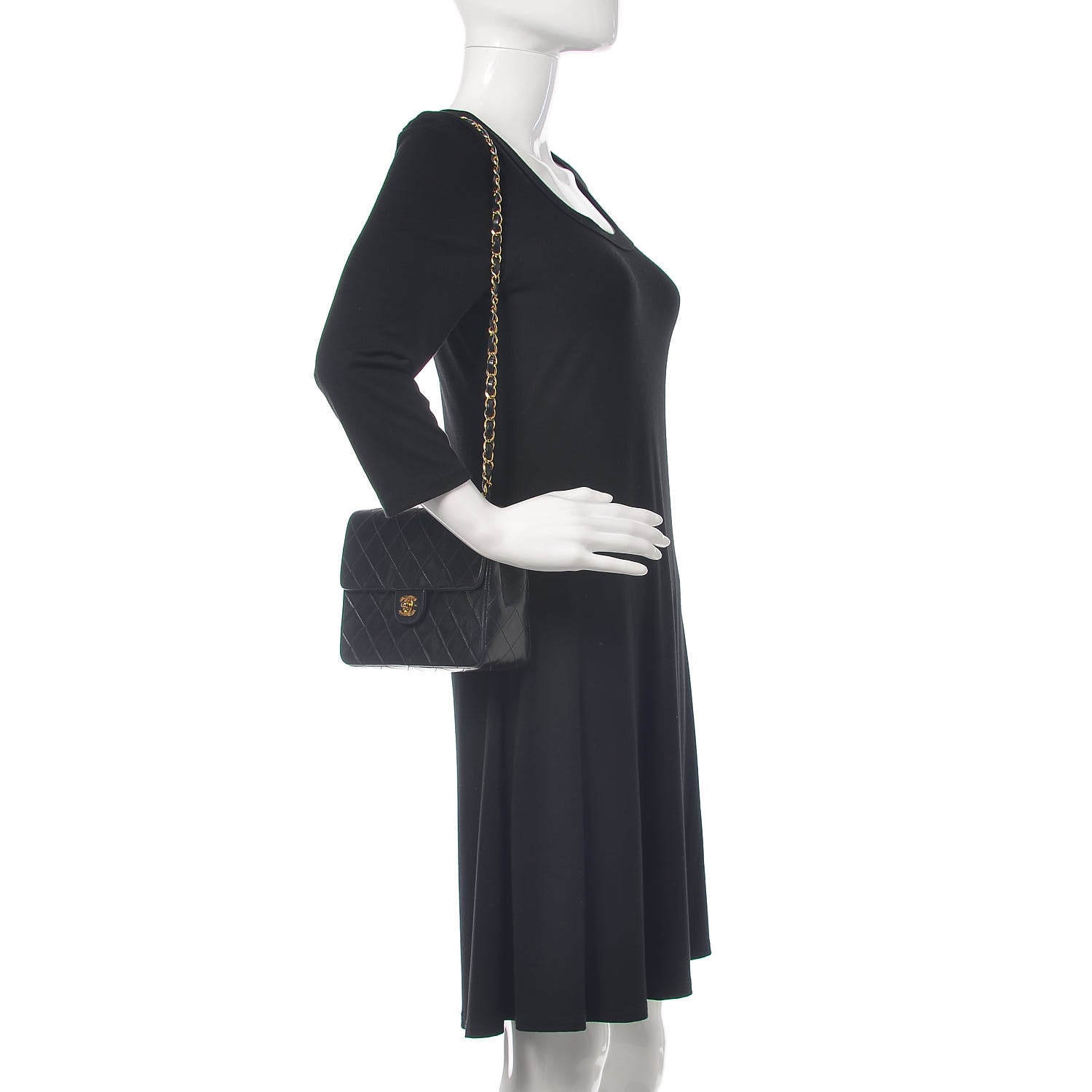 Chanel Lambskin Quilted Mini Square Flap Black 2 of 9