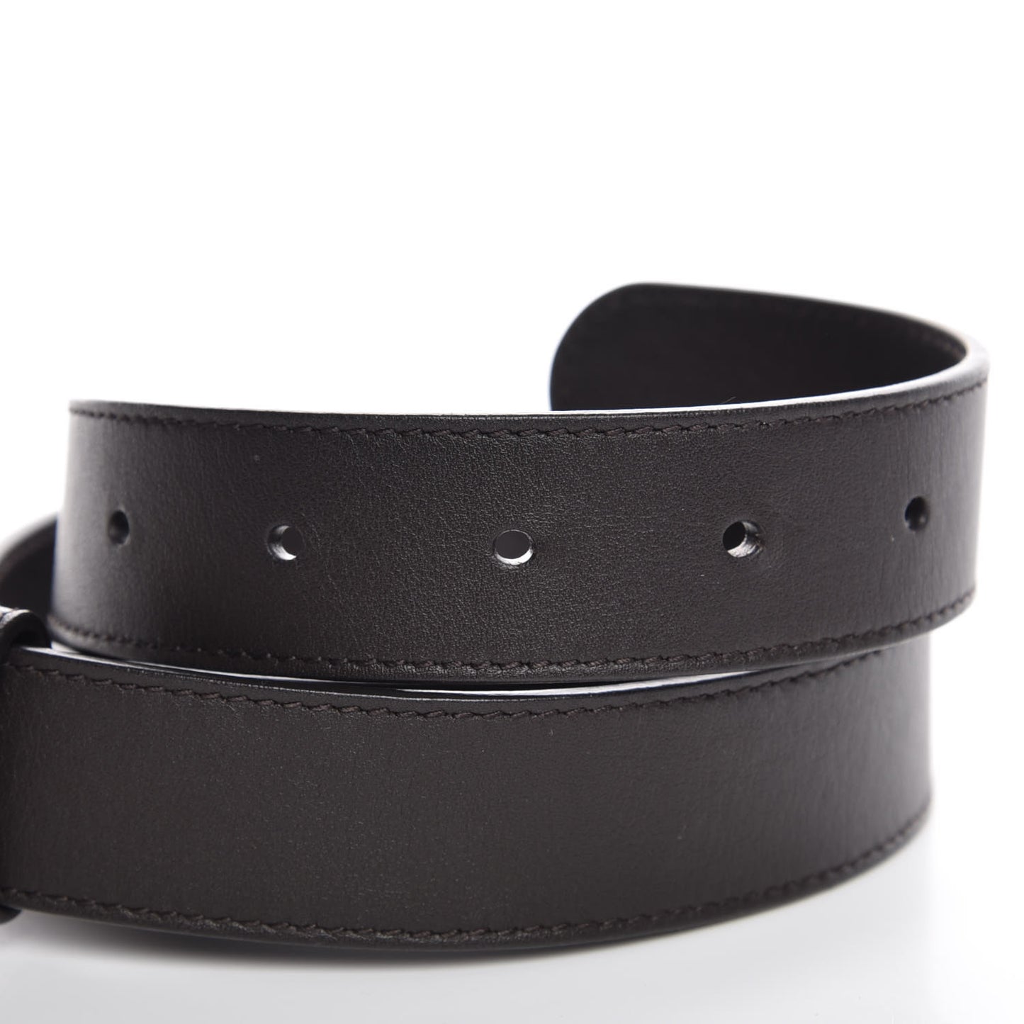 Calfskin Double G 30mm Belt 80 32 Dark Cocoa