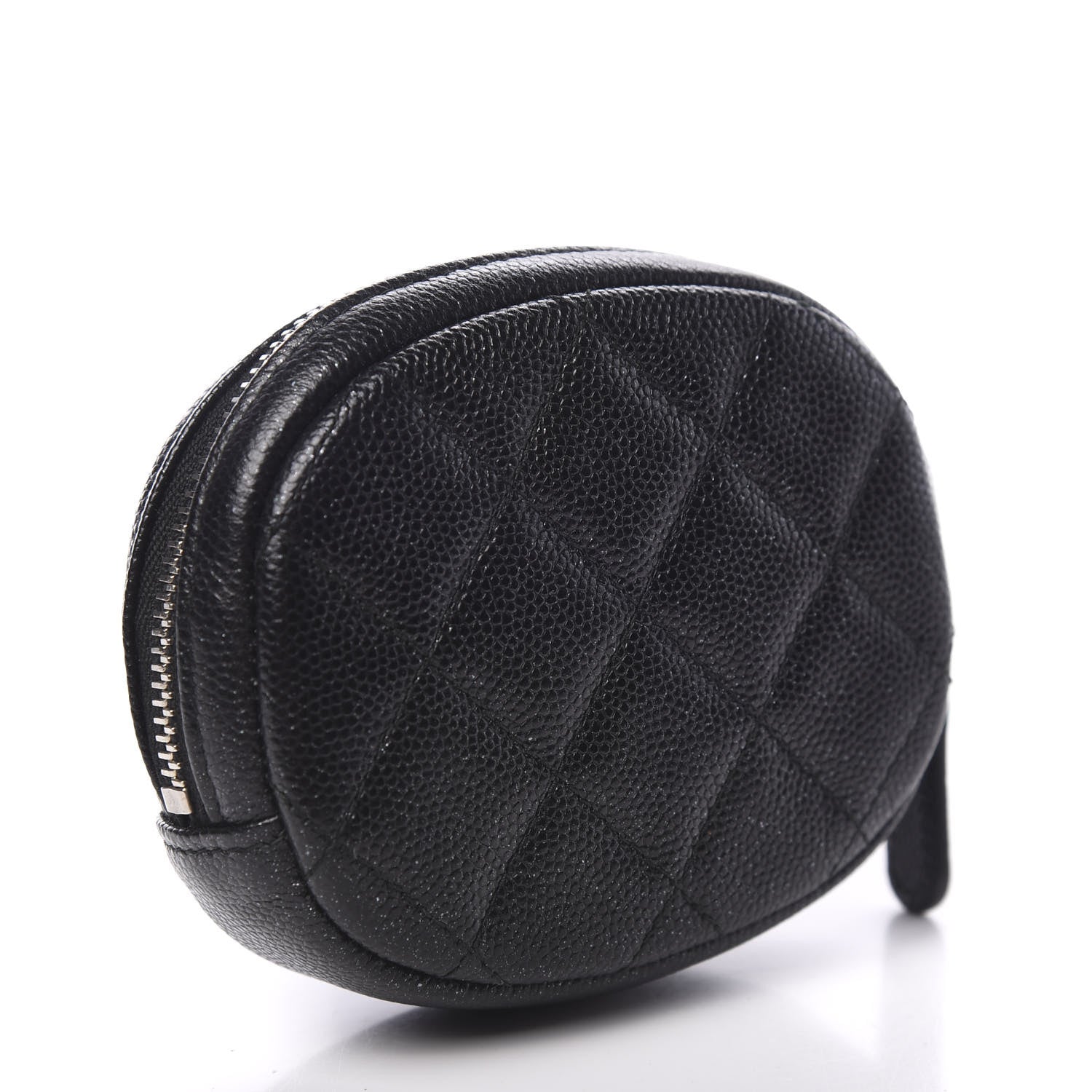 Chanel Iridescent Caviar Quilted Zip Around Classic Coin Purse Black 2 of 7