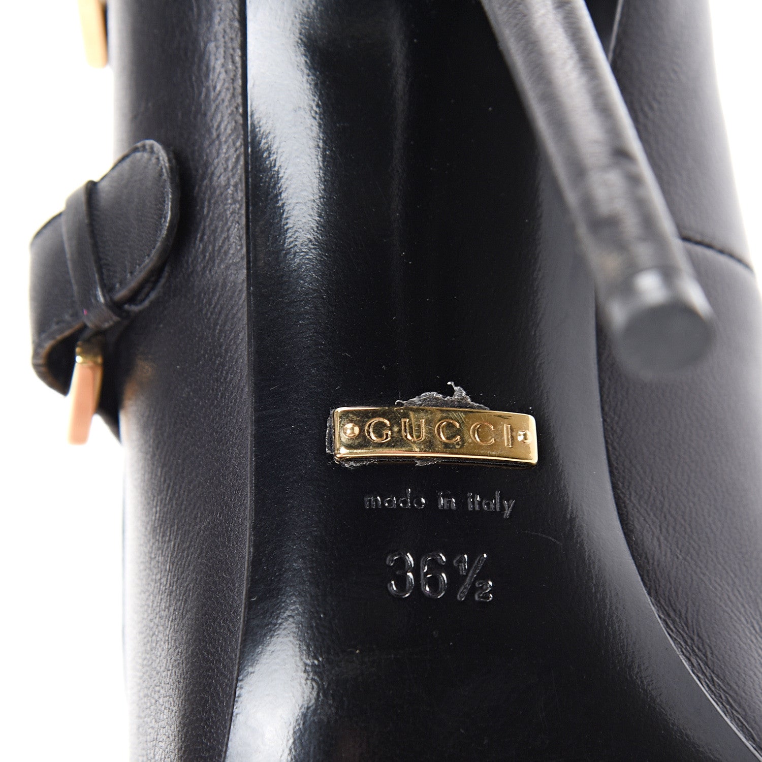 Gucci Nappa Studded Alexandra Ankle Boots 36.5 Black 9 of 13