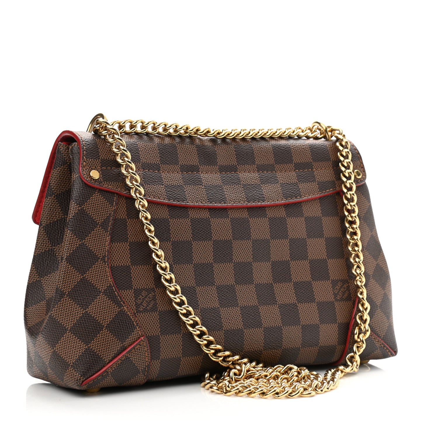 Damier Ebene Caissa Clutch Cherry