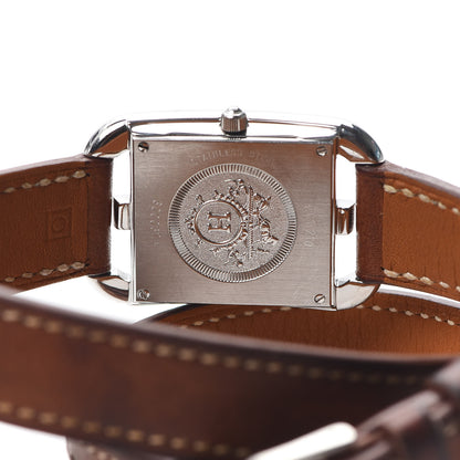 Hermes Stainless Steel Barenia 23mm Cape Cod Double Tour Quartz Watch Fauve 4 of 6