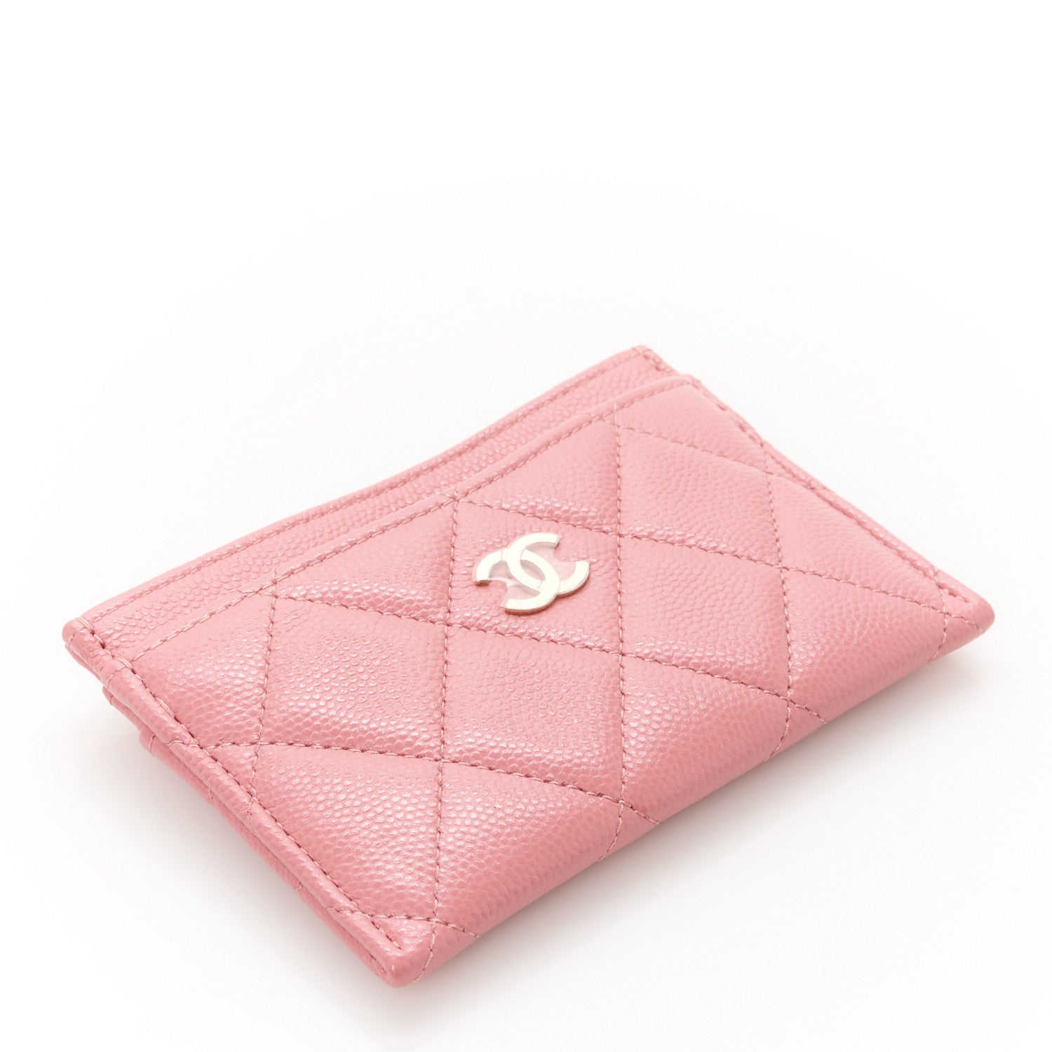 Chanel Caviar Quilted Card Holder Dark Pink 4 of 10