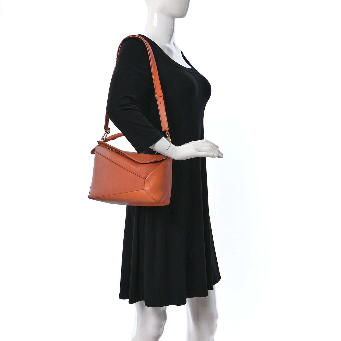 Calfskin Paula's Ibiza Degrade Mini Puzzle Bag Orange