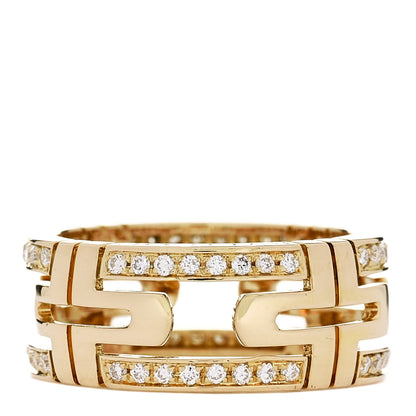Bulgari 18K Yellow Gold Diamond Parentesi Ring 51 5.75 3 of 8