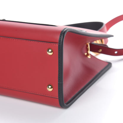 Fendi Vitello Century Opaco F is Fendi Bi-Color Small Runaway Satchel Fragola Black 11 of 11