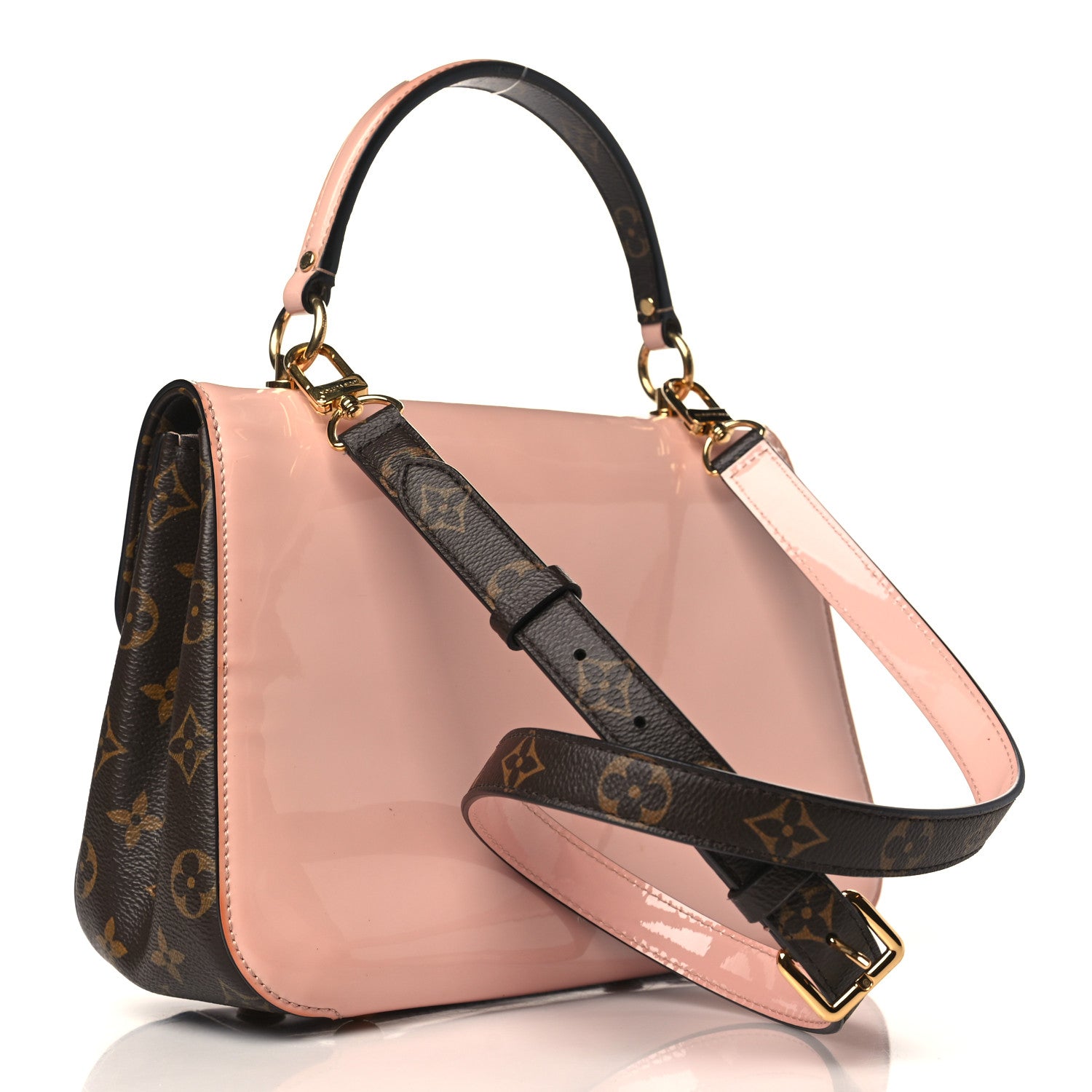 Louis Vuitton Patent Calfskin Monogram Cherrywood PM Rose Ballerine 2 of 8