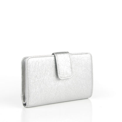 Balenciaga Agneau Classic Hardware Fold Wallet Gris Aluminum 3 of 8